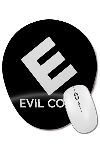 BASKI DÜNYASI Evil E Corp Mouse Pad oval cu suport pentru încheietura mâinii Mr Robot