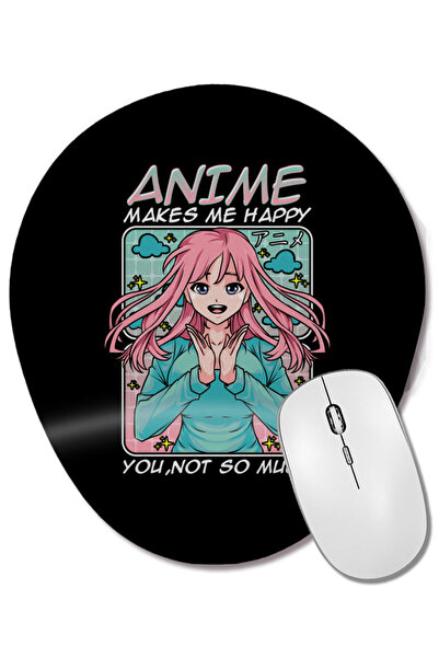 BASKI DÜNYASI Anime mă face fericit, nu atât pentru tine, mouse pad oval amuz...