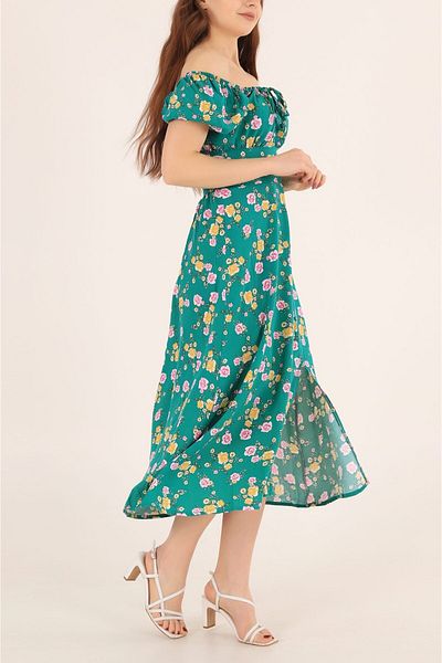İKLİM LİFE Front Laced Back Gimped Dress