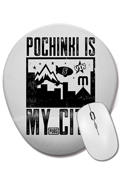 BASKI DÜNYASI Serie Pubg Pochinki este mouse pad oval cu suport pentru închei...