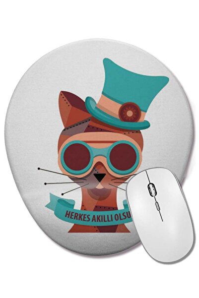 BASKI DÜNYASI Heskes Be Smart Mouse Pad oval cu suport pentru încheietura mâinii