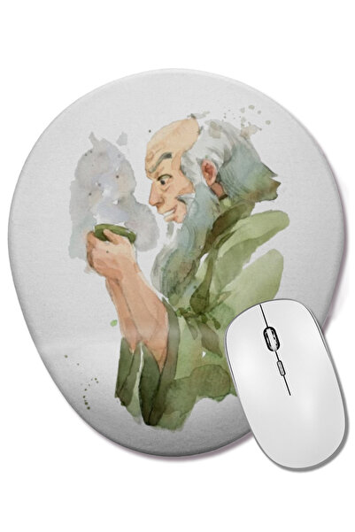 BASKI DÜNYASI Οβάλ ποντίκι με υποστήριξη καρπού με σχέδιο Avatar Uncle Iroh Tea