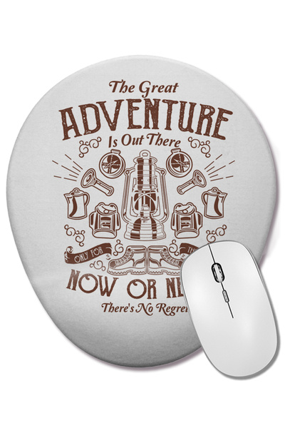 BASKI DÜNYASI Mouse Pad oval The Great Adventure cu suport pentru încheietura...