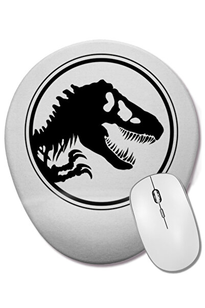 BASKI DÜNYASI Mouse Pad oval Jurassic cu suport pentru încheietura mâinii