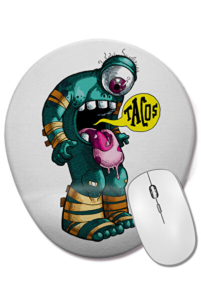 BASKI DÜNYASI Întregul meu corp vrea tacos Mouse pad oval cu suport pentru în...