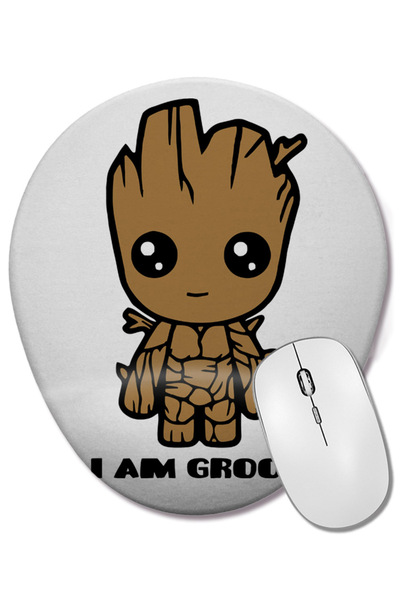 BASKI DÜNYASI Marvel - Groot 2 I Am Groot Mouse Pad oval cu suport pentru înc...