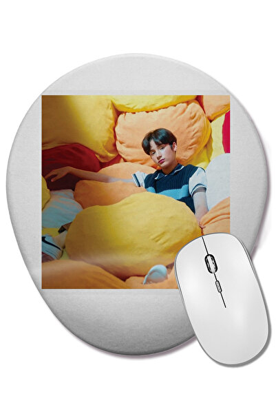 BASKI DÜNYASI Mouse Pad oval TXT Huening Kai 09 cu suport pentru încheietura mâinii