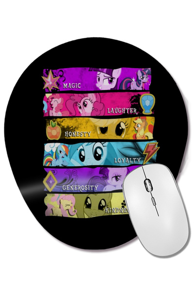 BASKI DÜNYASI My Little Pony Elements Bilek Destekli Oval Mouse Pad