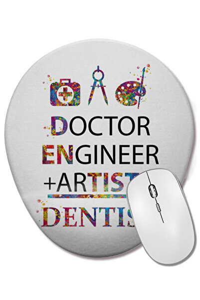 BASKI DÜNYASI Doctor Inginer Artist Dentist 021 Mouse Pad oval cu suport pent...