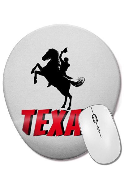 BASKI DÜNYASI Mouse Pad oval Texas cu suport pentru încheietura mâinii