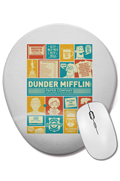 BASKI DÜNYASI Οβάλ ποντίκι με υποστήριξη καρπού Dunder Mifflin
