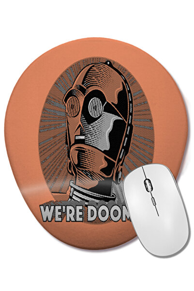 BASKI DÜNYASI Mouse Pad oval cu suport pentru încheietura mâinii Were Doomed