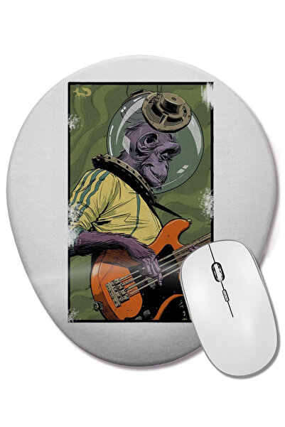 BASKI DÜNYASI Mouse Pad oval cu suport pentru încheietura mâinii, cu muzică M...