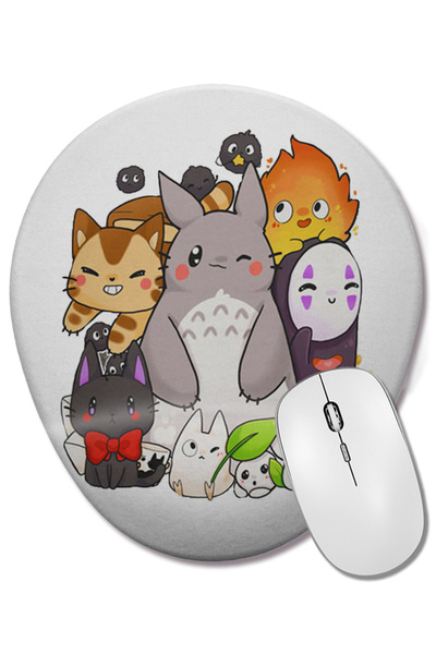 BASKI DÜNYASI Οβάλ ποντίκι με υποστήριξη καρπού Ghibli Chibi Friends