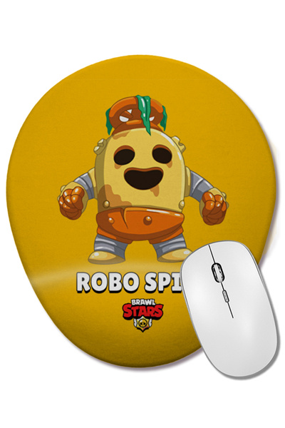 BASKI DÜNYASI Brawl Stars Robo Spike Mouse Pad oval cu suport pentru încheietura mâinii