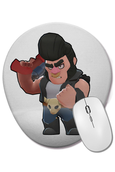 BASKI DÜNYASI Stars Brawl Stars Mouse Pad oval cu suport pentru încheietura m...