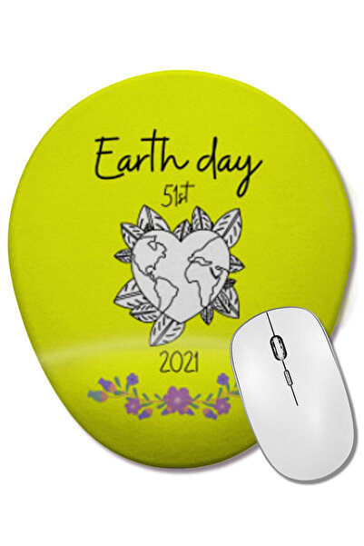 BASKI DÜNYASI Επιτραπέζιο ποντίκι οβάλ σχήματος με στήριγμα καρπού για την Ημ...