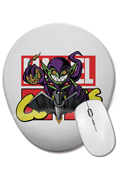 BASKI DÜNYASI Mouse Pad oval cu suport pentru încheietura mâinii, Marvel Comi...