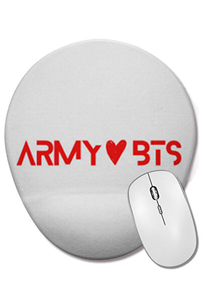 BASKI DÜNYASI Happy Bts Army Mouse Pad oval cu suport pentru încheietura mâinii