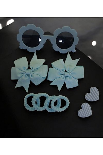 LİDEAS Children's Sunglasses, 2 Grosgrain Buckles and 4 Towel Rubber Set