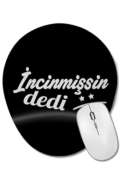 BASKI DÜNYASI incinmişsin Dedi 01 Mouse Pad oval cu suport pentru încheietura...
