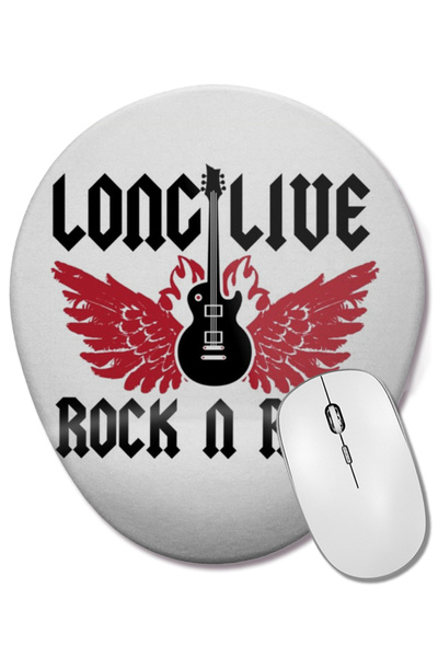 BASKI DÜNYASI Long Live Rock N' Roll 04 Mouse Pad oval cu suport pentru înche...