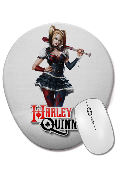 BASKI DÜNYASI Harley Quinn ovalna podloga za miša sa podrškom za zglob