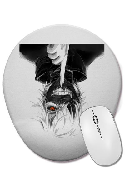 BASKI DÜNYASI Mouse Pad oval Kaneki Tokyo Ghoul cu suport pentru încheietura ...