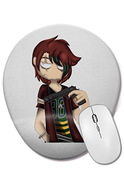 BASKI DÜNYASI Desenho 4 Mouse Pad oval cu suport pentru încheietura mâinii