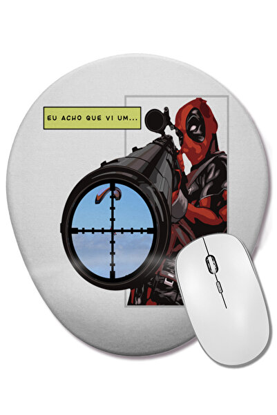 BASKI DÜNYASI Deadpool Big Gun Mouse Pad oval cu suport pentru încheietura mâ...