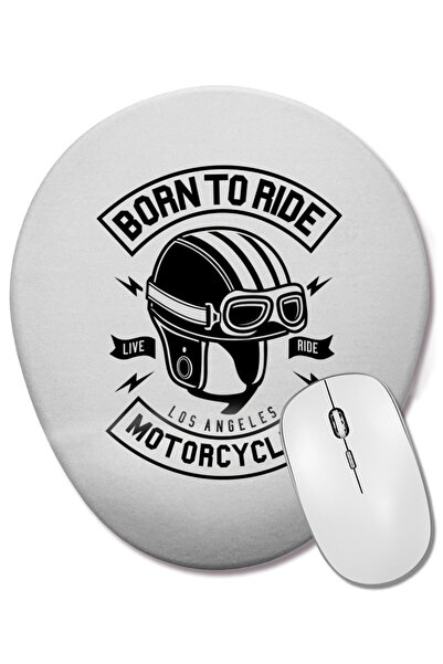 BASKI DÜNYASI Κράνος Born To Ride Motorcycles με οβάλ επιφάνεια ποντικιού με ...