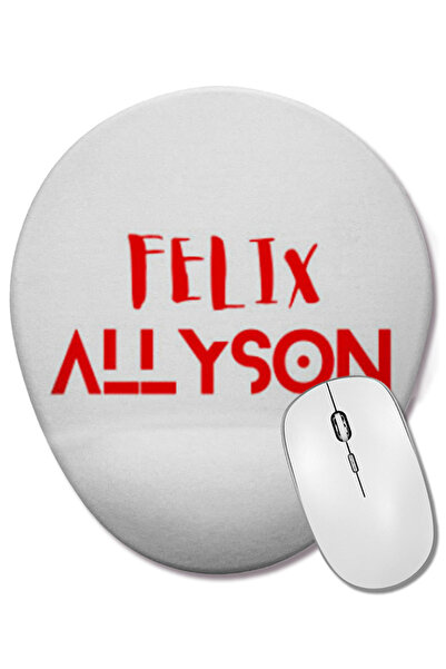 BASKI DÜNYASI Mouse Pad oval ALLYSON FELIX cu suport pentru încheietura mâinii