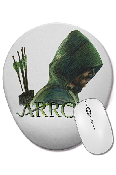 BASKI DÜNYASI Οβάλ ποντίκι ποντικοπολιτείας με υποστήριξη καρπού Green Arrow