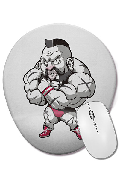 BASKI DÜNYASI Cara do Pilao Овална подложка за мишка с опора за китката