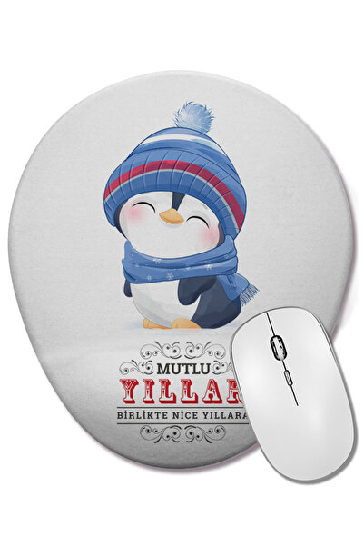 BASKI DÜNYASI Cadou de Anul Nou La mulți ani 01 Mouse Pad oval cu suport pent...