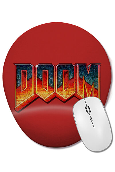 BASKI DÜNYASI Doom 02 Mouse Pad oval cu suport pentru încheietura mâinii