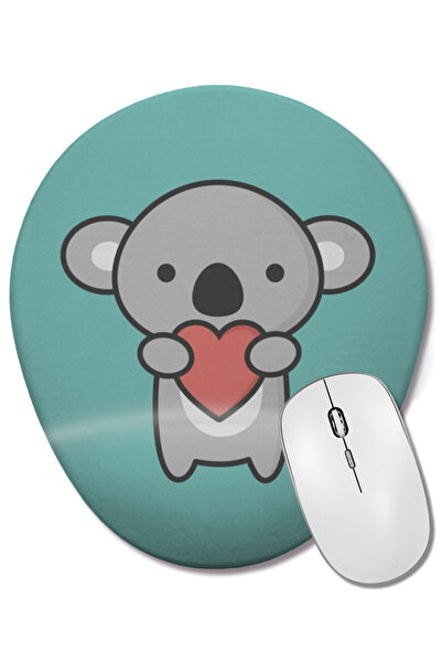 BASKI DÜNYASI Mouse Pad oval Kawaii Cute Koala With Heart 01 cu suport pentru...