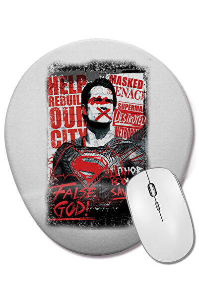 BASKI DÜNYASI Μπάτμαν εναντίον Σούπερμαν Οβάλ Μαξιλαράκι Ποντικιού με Στήριγμ...