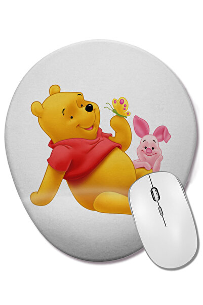 BASKI DÜNYASI Winnie The Pooh Eeyore 014 Mouse Pad Oval cu Suport pentru Înch...