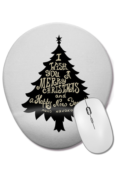 BASKI DÜNYASI Πρωτοχρονιάτικο Πρωτοχρονιάτικο Ποντίκι ποντικιού με οβάλ σχήμα...