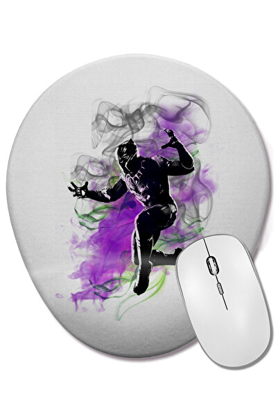 BASKI DÜNYASI Mouse Pad oval Pantera Negra cu suport pentru încheietura mâinii