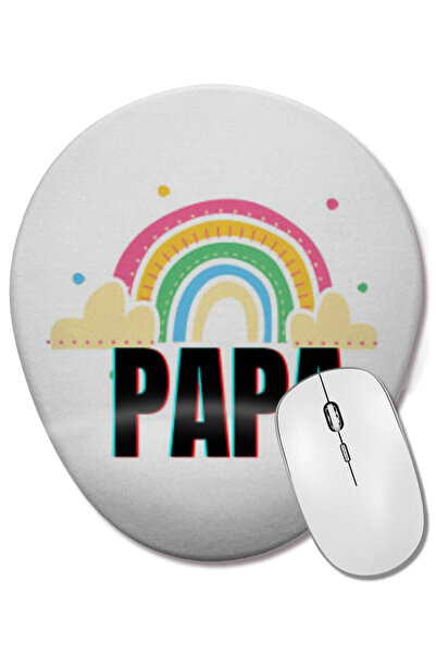 BASKI DÜNYASI Mouse Pad oval PAPA cu suport pentru încheietura mâinii
