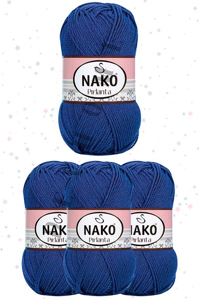 devhome Nako Diamond Ață de tricotat manuală Ață Amigurumi 4 buc. Culori mixte 225 metri 100% micro acril premium