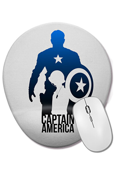 BASKI DÜNYASI Mouse Pad oval The Avengers Captain America cu suport pentru în...