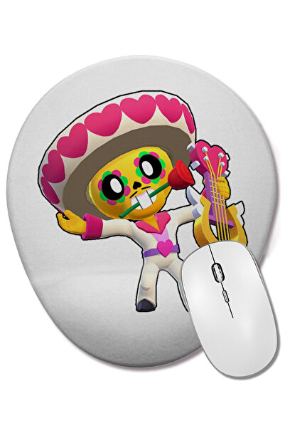 BASKI DÜNYASI Stars Brawl Stars Beat Mouse Pad oval cu suport pentru încheiet...