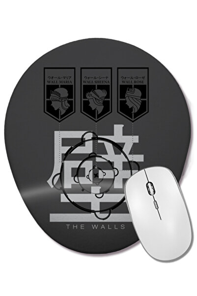 BASKI DÜNYASI Mouse Pad oval The Walls Shingeki No Kyojin cu suport pentru în...