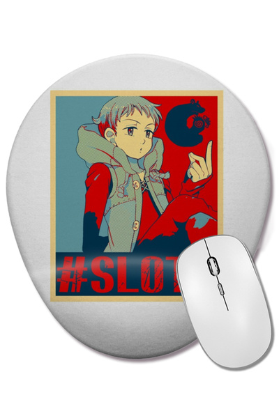 BASKI DÜNYASI Mouse Pad oval The Seven Deadly Sins King Sloth cu suport pentru încheietura mâinii