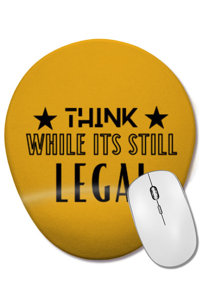 BASKI DÜNYASI Gândiți-vă în timp ce este încă în funcțiune. Mouse Pad oval cu...