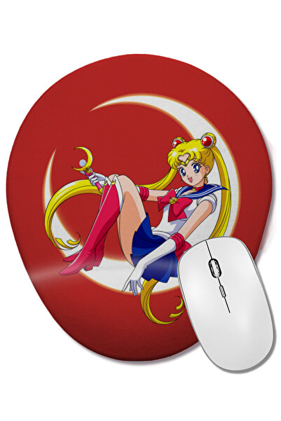 BASKI DÜNYASI Sailor Moon 010 Mouse Pad oval cu suport pentru încheietura mâinii