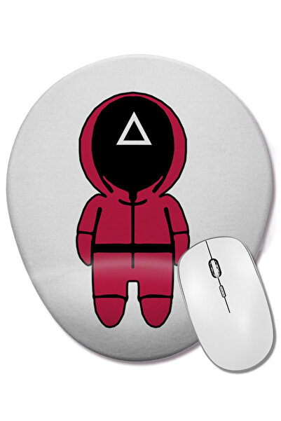 BASKI DÜNYASI Οβάλ ποντίκι με υποστήριξη καρπού Squid Game